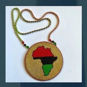 African Map Beaded Necklace